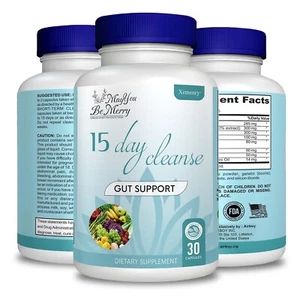 15 Day Cleanse - Gut and Colon Support Detox - with Psyllium Husk, Probiotics - Picture 1 of 13
