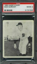 1950 Hage's Dairy Max Surkont PSA 2 Sacramento Solons PCL