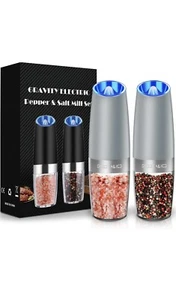 Gravity Electric Pepper and Salt Grinder Set, , Battery Powered with LED Light - Picture 1 of 6