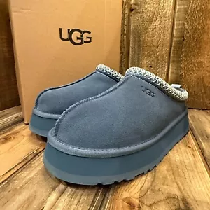 UGG TAZZ PLATFORM SLIPPER WOMENS US 11 / EU 42 ~ DESERT BLUE SUEDE / WOOL - Picture 1 of 11