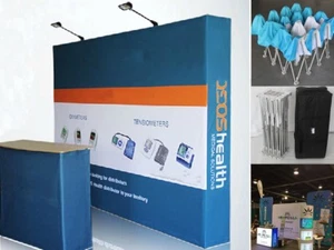 10ft Custom Fabric Tension Stand Booth Display Trade Show Backdrop Wall Sign New - Picture 1 of 3