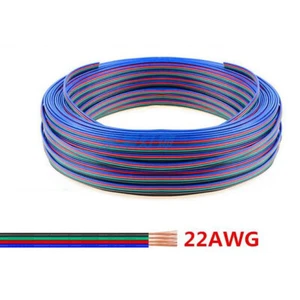 1-100M 4pin Extension Connector Wire Cable 22AWG Cord Fr 5050 3528 RGB LED Strip - Picture 1 of 13