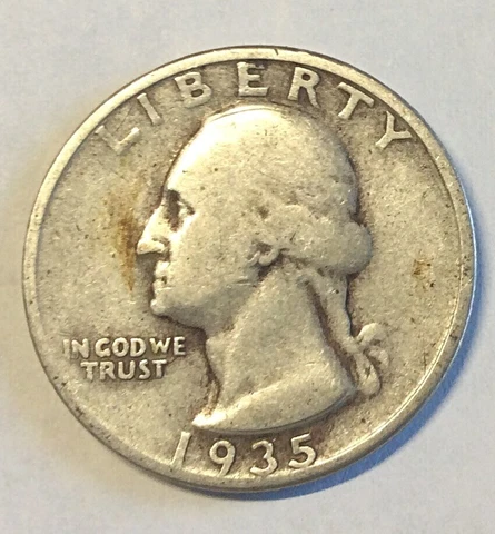 1935    Washington Quarter P As Shown. 2 Cover