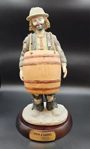 New The Original Emmett Kelly Flambro Collection Over A Barrel Ltd.Ed-No BOX - Picture 1 of 8