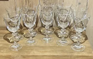 Royal Bavarian Clear Crystal Wine Goblets Set of 10 EUC Vintage - Picture 1 of 5