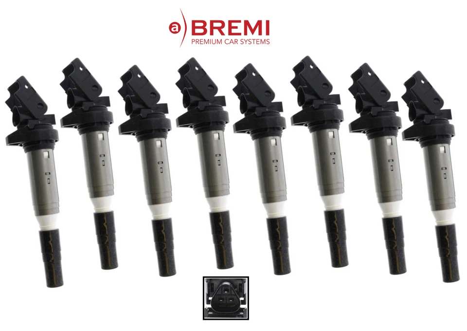 Ignition Coil Set 8pc OE Spec Bremi for BMW V8 X5 X6 X7 M xDrive50i - Image 1 of 1