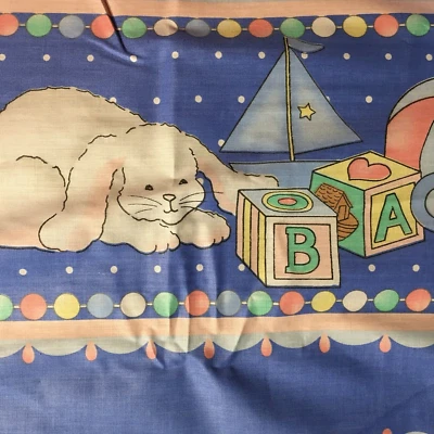 Vtg 1993 Daisy Kingdom Fabric Bears Toys Nursery 45" wide x 11 yds 29" Pastel - Image 1 of 4