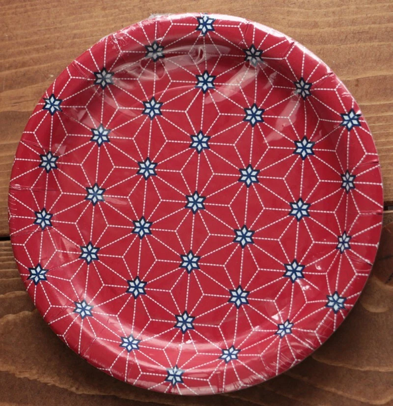 Platos de papel 7 pulgadas Starburst rojo blanco y azul 4 de julio decoración etiqueta limitada Foto 1 de 1