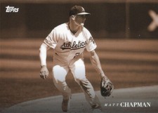 MATT CHAPMAN 2020 Topps On-demand BLACK & WHITE SEPIA PARALLEL ATHLETICS