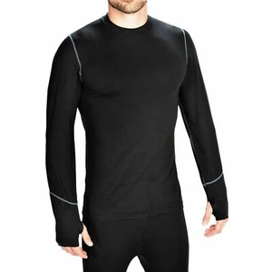 MEN’S TERRAMAR CLIMASENSE 2.0 THERMOLATER CREW NECK (BLACK) SMALL (PACK OF 2) - Picture 1 of 3