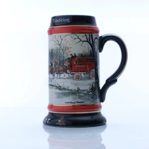 Mug, budweiser Holiday clydesdales mug, Artist Susan Sampson, 1990 Collector's C - Picture 1 of 13