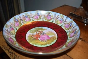 Ciotola porcellana Fragonard Love Story Gloria Bavaria Bayreuth marchio alveare 24K - Foto 1 di 12