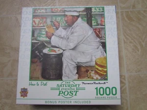 NEW Norman Rockwell 1000pc Jigsaw Puzzle How To Diet w/ BONUS POSTER! 25"x25" - Picture 1 of 4