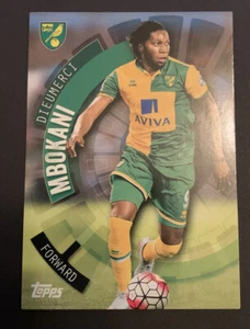 2015/16 Topps Premier Club Dieumerci Mbokani Norwich City Trading Card #90 - Picture 1 of 2