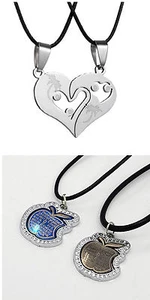 Freundschaftsanhänger Partnerkette Metall Freundschaftskette love couple LIebe - Picture 1 of 6