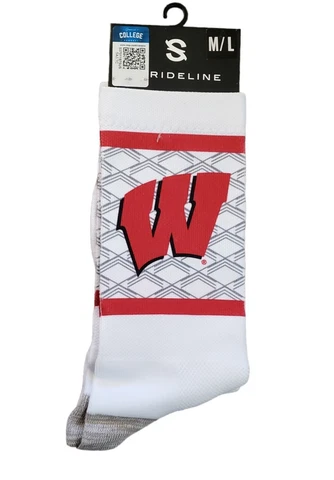 NCAA University Wisconsin Strideline Crew Socks Student Alumni Fan Gift Cover