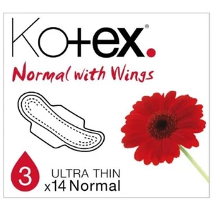 Kotex Ultra Thin Pads Normal with Wings - 14 per pack - Picture 1 of 1