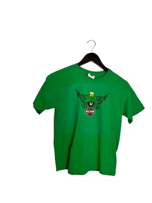 Harley Davidson Shirt Boys M Looney Tunes Marvin Martian green Graphic  Youth - Image 1 of 2