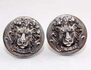 Gemelli da uomo vintage Guglielmo Cini argento sterling 3D leone zodiaco FZZ - Foto 1 di 5