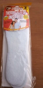 2 Paar Fleece Luxus Thermo Einlegesohlen - Echt Fleece Einheitsgröße Schuh Stiefel - Bild 1 von 9