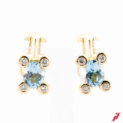 Clipstecker 14K Gold 2 Topas ca. 3,00 ct 8 Brillanten ca. 0,40 ct  Wert 4.000,-* - Bild 1 von 2