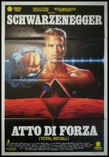 TOTAL RECALL 1990 Original Movie Poster 39x55" 2Sh Italian SCHWARZENEGGER