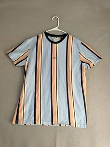 Denim Flower Ricky Singh Mens Shirt Large Multicolor Striped No Hard Feelings - Picture 1 of 9