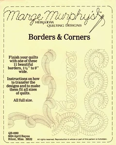 Marge Murphy's Heirloom acolchado diseños bordes y esquinas 11 diseños - Imagen 1 de 1