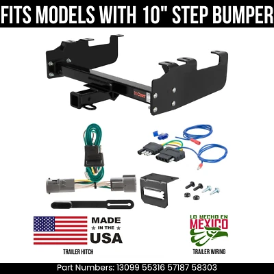 Enganche de remolque para Ford F150 87-91 con ajuste de cableado de 5 pines con corte bmpr escalón de 10" 6 k Foto 1 de 4