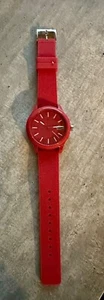 NEW Lacoste HOT RED!! Rubber Men's Watch - Picture 1 of 7