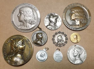 JOAN of ARC raro conjunto de 10 medallas de arte colección (b) heroína popular francesa  - Imagen 1 de 4
