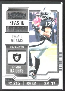 2023 Panini Contenders Davante Adams #53 Season Ticket Retail Raiders - Picture 1 of 2