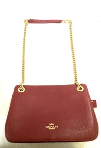 Bolso de mano Coach Bryant convertible, cadena, cuero granulado rojo intenso, 78798. Usado en excelente estado - Imagen 1 de 17