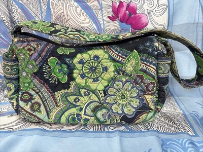 VERA BRADLEY Quilted Blue/green Print Shoulder Tote/Bag Some Signs Of Wear - Image 1 of 4