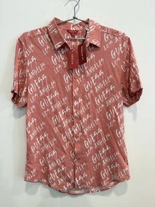 Guess Herren Hemd Pink Graffiti Los Angeles Print Regular Fit Größe S - Bild 1 von 5