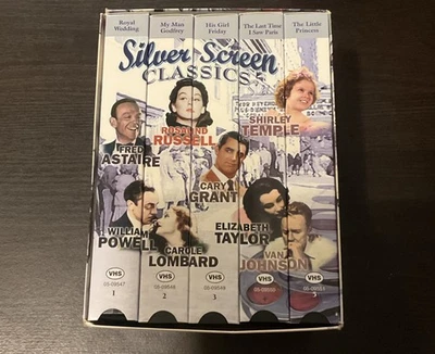 Silver Screen Classics Collector Series 5 Fred Astaire Cary Grant Liz Taylor VHS - Image 1 of 4