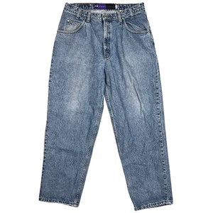 Pantalones de mezclilla vintage Levis con lengüeta plateada para hombre 38x32 etiqueta púrpura azul holgados hechos en EE. UU. - Imagen 1 de 18