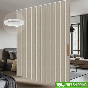 Blackout Curtain Accordion Folding Ceiling Track Easy Install Home Office New - Picture 1 of 61