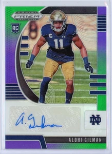 2020 Panini Prizm Draft Picks 190 Alohi Gilman Auto Purple & Green 082/199 - Picture 1 of 2