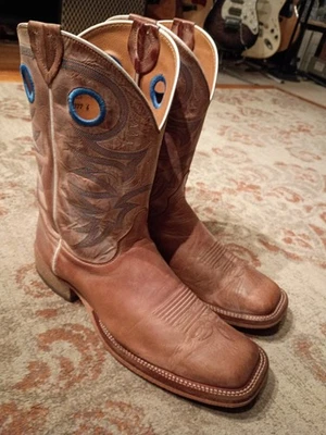 BOTAS VAQUERAS JUSTIN BENT RAIL CADDO CUERO MARRÓN PUNTA CUADRADA #BR744 HOMBRE 13D Foto 1 de 4