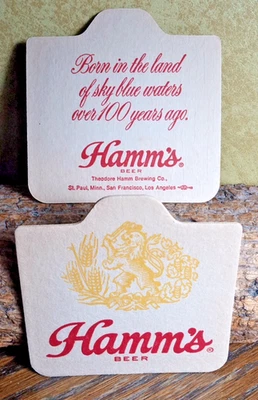 Hamm's Beer Coaster's... 1970... St. Paul Mn. ... Lote de 2 Foto 1 de 2