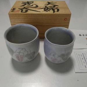 Juego de 2 tazas de té japonesas Mingei Mashiko cerámica Yunomi - Imagen 1 de 8