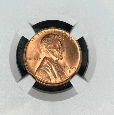 1949-S LINCOLN WHEAT CENT ~NGC MS 65 RD ~BEAUTIFUL COIN~ - Image 1 of 4