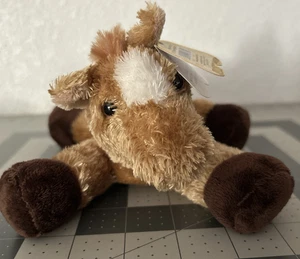 Aurora World Prancer Horse Soft Plush Toy 6.5" Brown Stuffed Animal tagged - Picture 1 of 20
