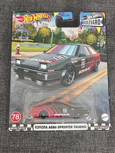 Toyota AE86 Sprinter Trueno ADVAN Hot Wheels Boulevard 2023 HKF28 Premium 1:64 - Bild 1 von 6