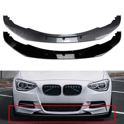 Спойлер закраина переднего бампера подходит для BMW 1 серии F20 F21 M Sport 2011-2015 черный карбон - Изображение 1 из 4