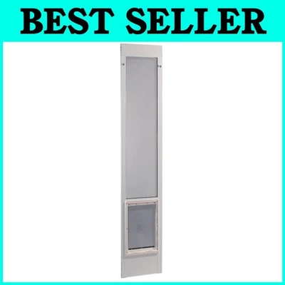 Puerta de patio ajustable de aluminio para mascotas - blanca Foto 1 de 4