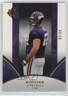 2006 Ultimate Collection Ultimate Rookies Gold /50 Ryan Cook #350 Rookie RC - Image 1 of 2