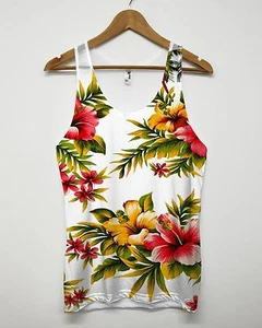 HIBISCUS TROPICAL FLORAL ALL OVER PRINT VEST TANK TOP MAN MEN WOMEN SINGLET NEW - Picture 1 of 1