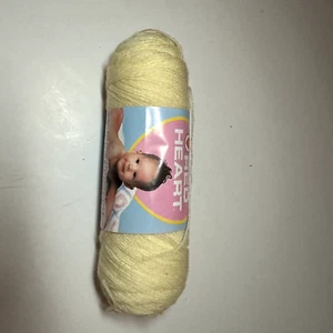 VTG Red Heart Baby Fingering Art E.254 3 PLY Yarn 224 Baby Yellow Acrylic - Picture 1 of 5